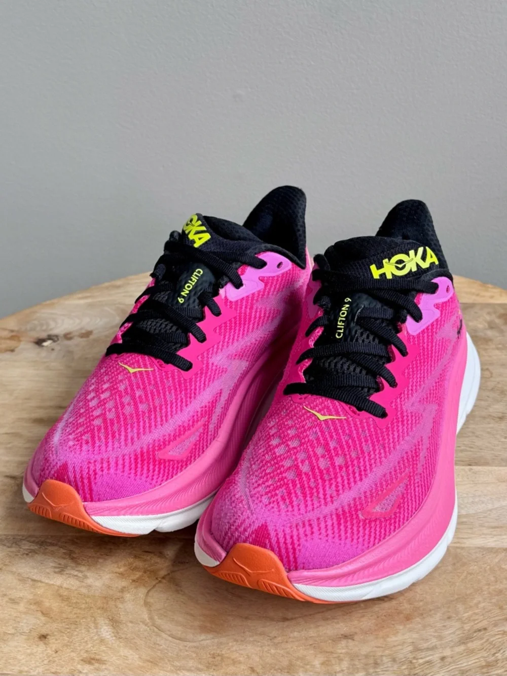 Hoka Pink & Black Women's Athletic Running Shoes - Picture 3 of 11